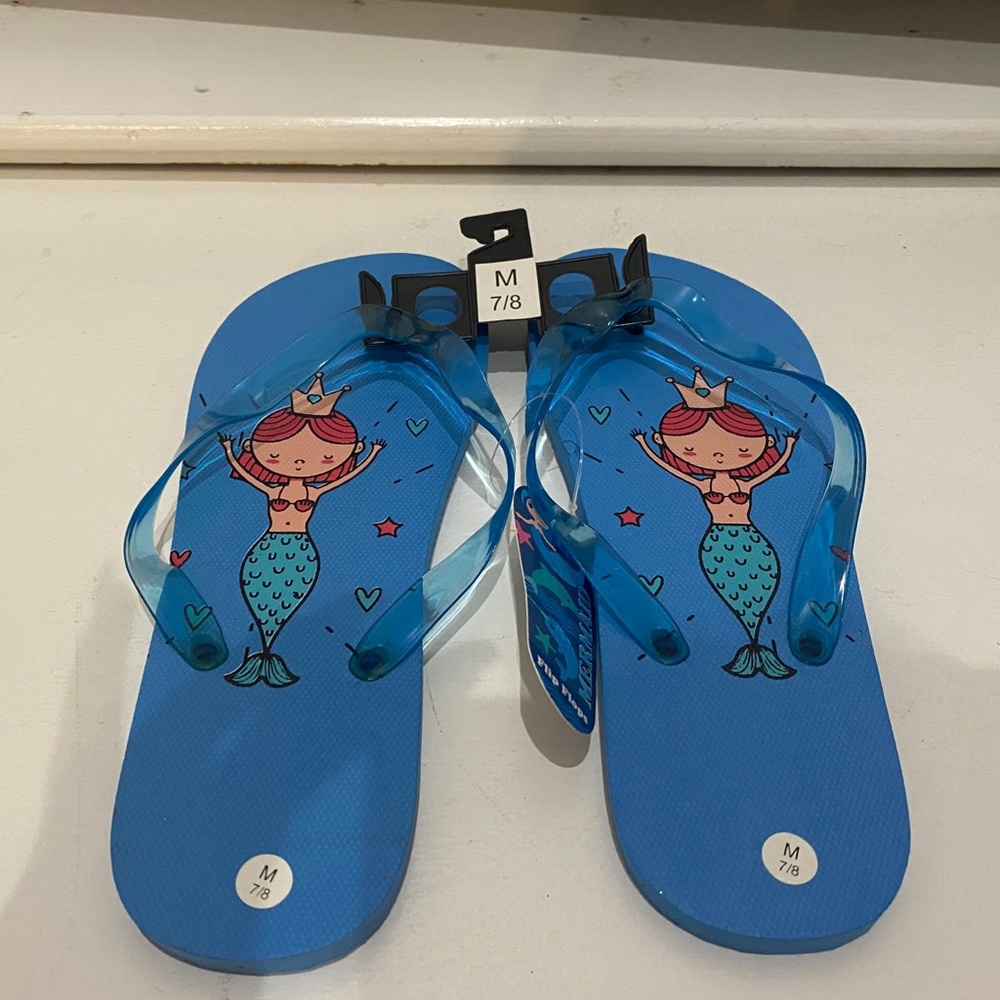 Girls Mermaid Flip Flops